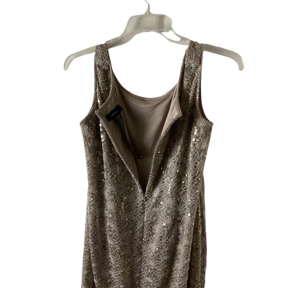 R&M Richards Dress Womens 18 Gold Lace Sequin 2 Piece Jacket Overlay Formal Set - Picture 10 of 16